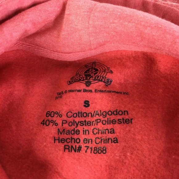 Looney Tunes Bugs Daffy Taz Logo Pullover Hoodie - Picture 4 of 9